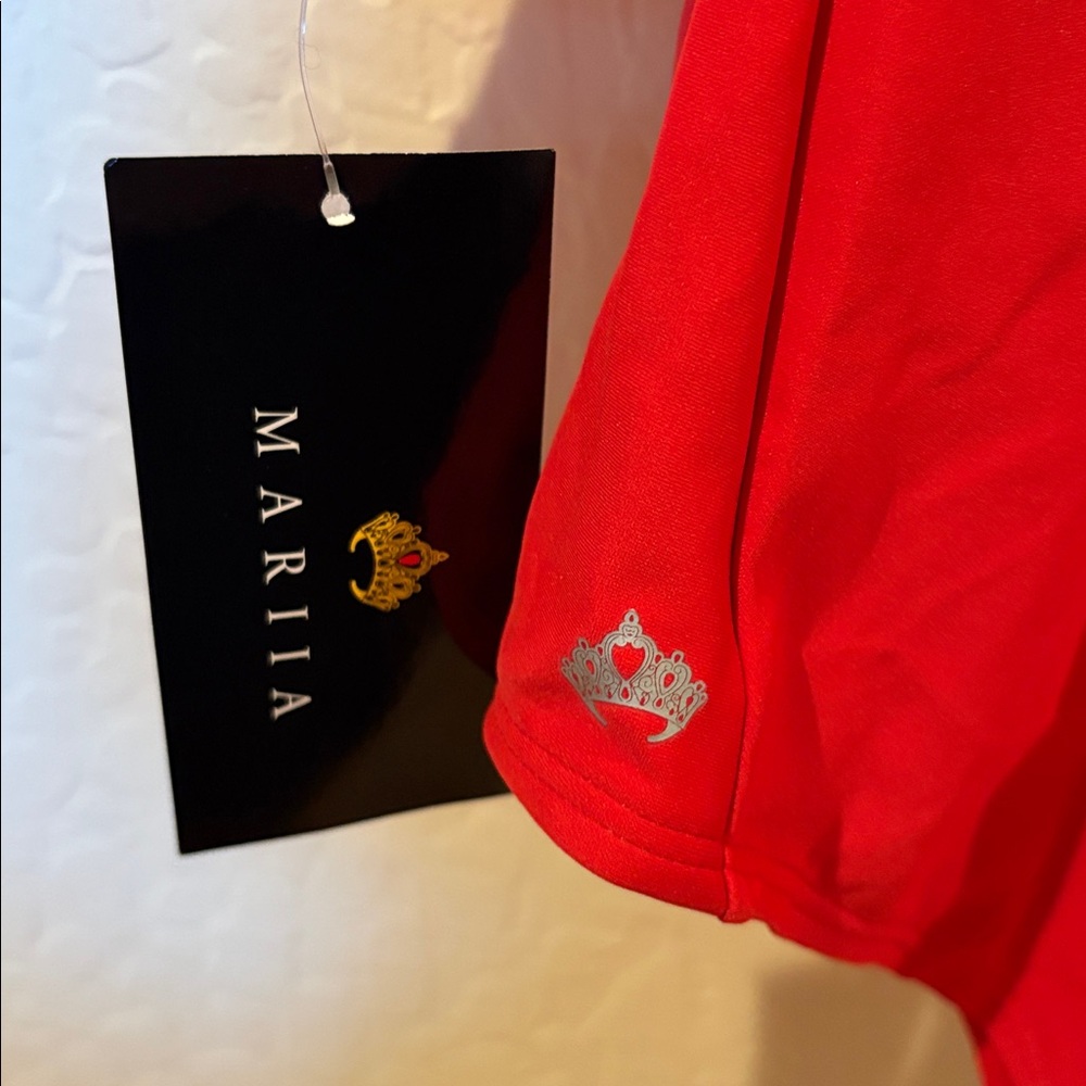 MARIA CROWN Boat Neck 3/4 Sleeve Leotard - Picture 4 of 7